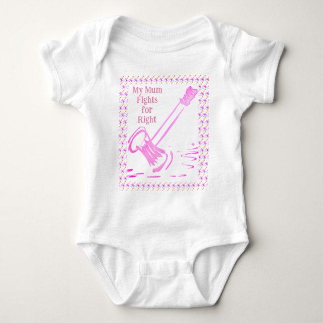 Mina Morsa kämpar för Höger Gavel Baby Bodykostym T Shirt (Framsida)