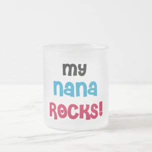 Mina Nana Sten T-shirts och gåvor Frostad Glasmugg