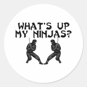 Mina Ninjas Runt Klistermärke