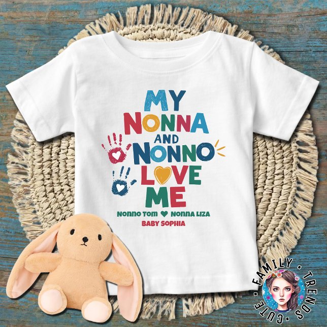Mina Nonna och Nonno Kärlek Me T Shirt (Skapare uppladdad)
