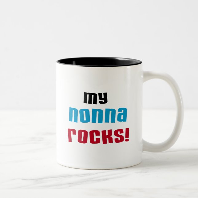 Mina Nonna Sten T-shirts och presenter Två-Tonad Mugg (Höger)