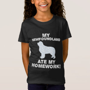 Mina nyfonter har mina läxor hund älskare-gåva t shirt