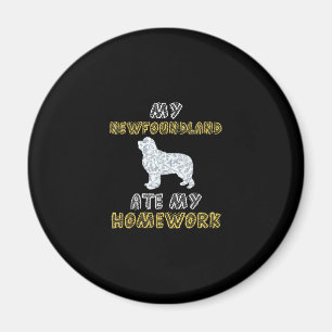 Mina nyfonter har mina läxor Rolig hund offerter Magnet