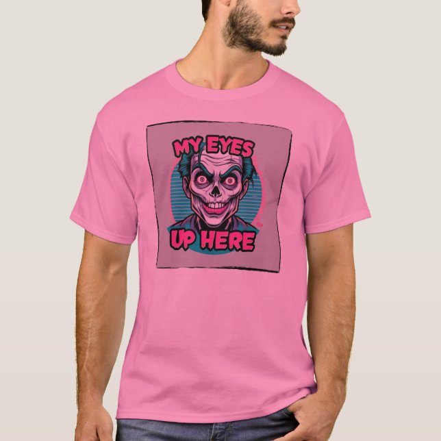 Mina ögon är här uppe 80s t shirt (Framsida)