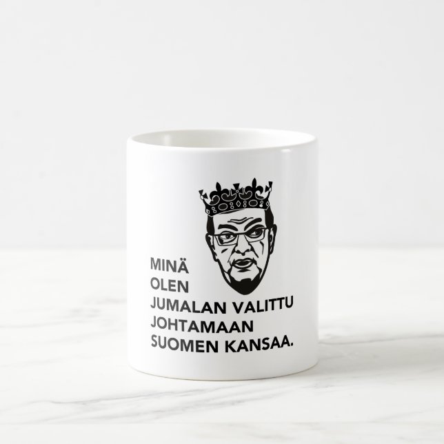 Minä olen den johtamaan Suomen för den Jumalan Kaffemugg (Center)