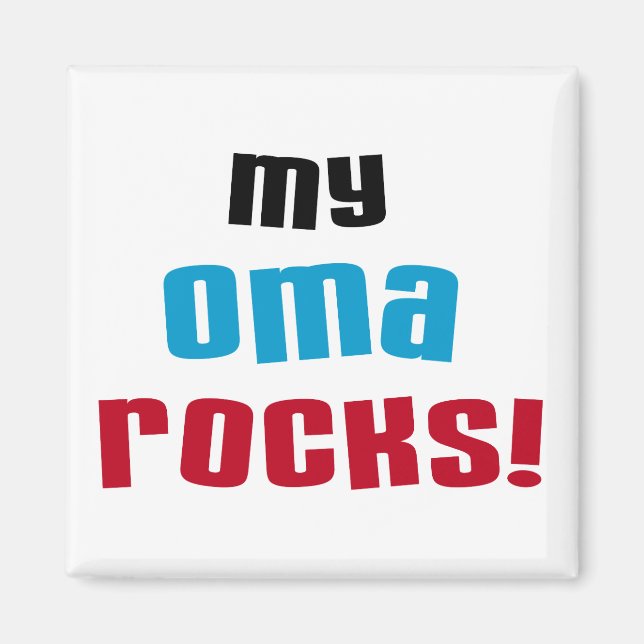 Mina Oma Sten T-shirts och presenter Magnet (Framsidan)