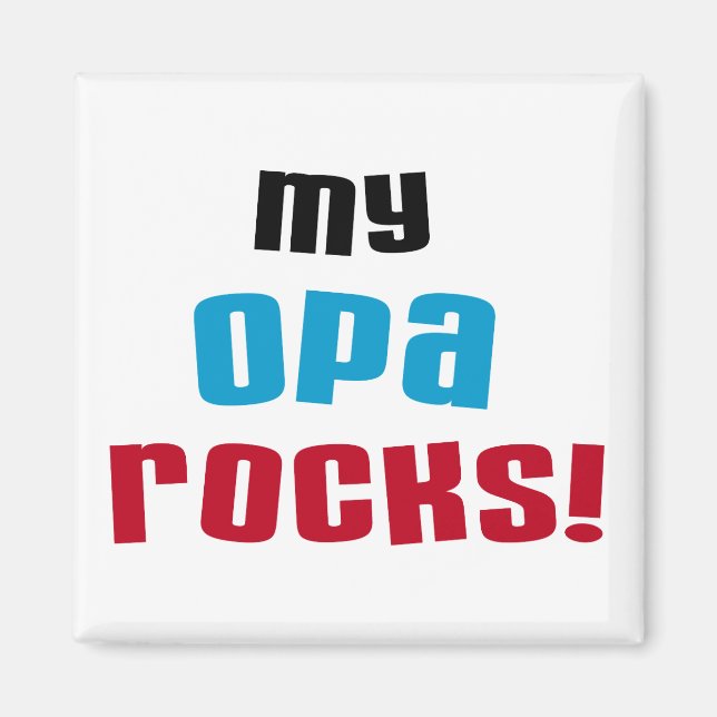 Mina Opa Sten T-shirts och presenter Magnet (Framsidan)