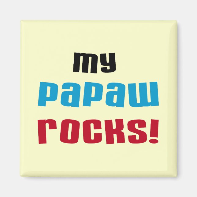 Mina Papaw Sten T-shirts och presenter Magnet (Framsidan)
