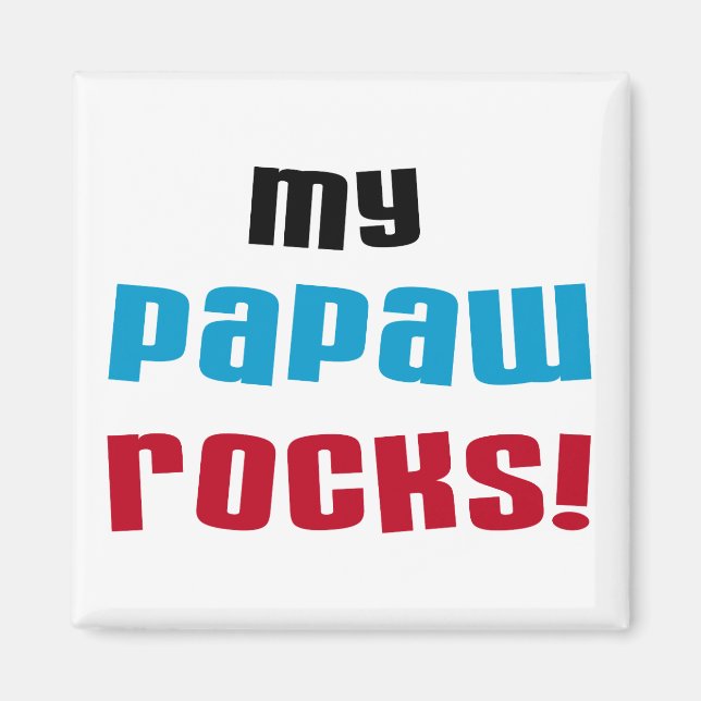Mina Papaw Sten T-shirts och presenter Magnet (Framsidan)