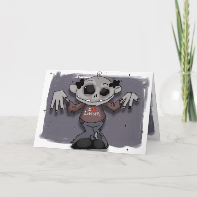 Mina Pappa hjärtan Zombies Kort (Framsida)