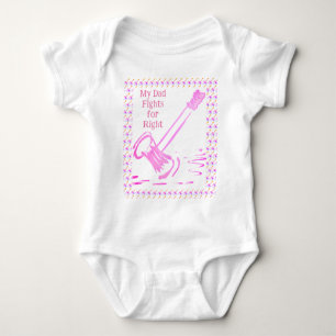 Mina Pappa kämpar för Höger Gavel Baby Bodykostym T Shirt