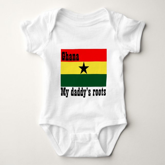 Mina pappor rötter ghana baby tee shirt (Framsida)