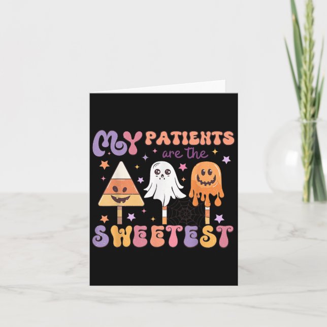 Mina patienter är den sötaste Nicu Nurse Halloween Kort (Framsida)