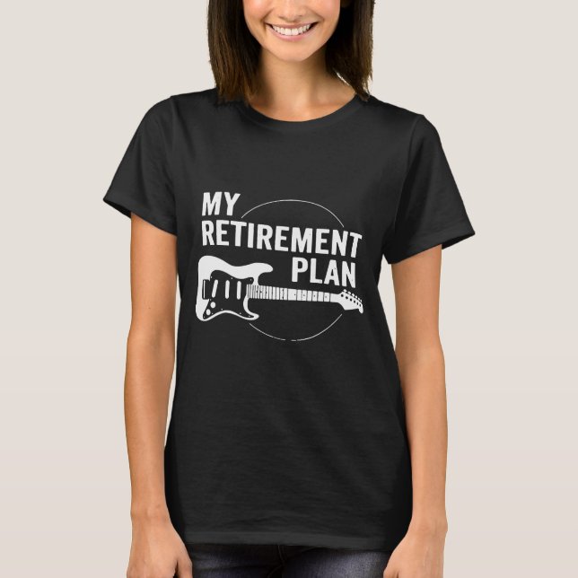 Mina Pension-plan Guitar-musiker T Shirt (Framsida)