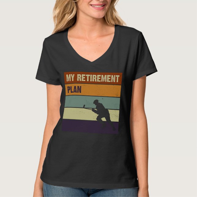 Mina Pension Plan Ice Hockey Players Golf T Shirt (Framsida)