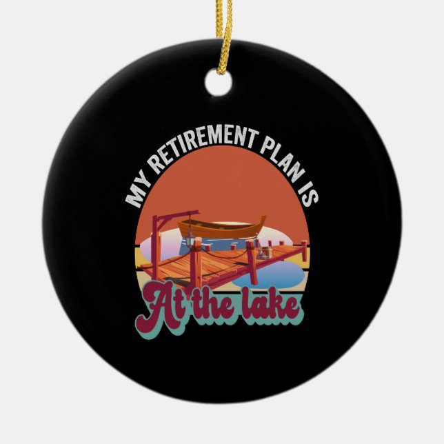 Mina Pension-planer ligger vid den Sjö-funna Vinta Julgransprydnad Keramik (Framsidan)