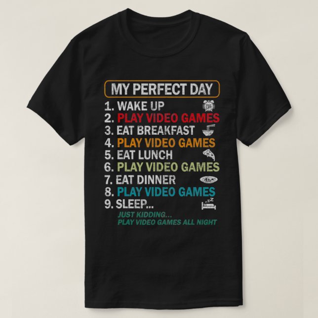 Mina Perfekt Video Games - fantastiska spelfilmer T Shirt (Design framsida)