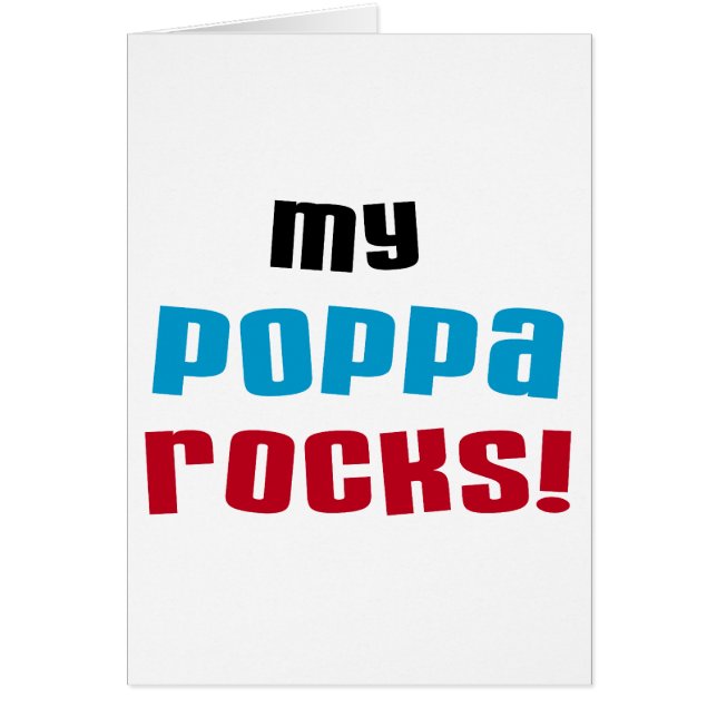 Mina Poppa Sten Tshirts och presenter Hälsningskort (Framsidan)