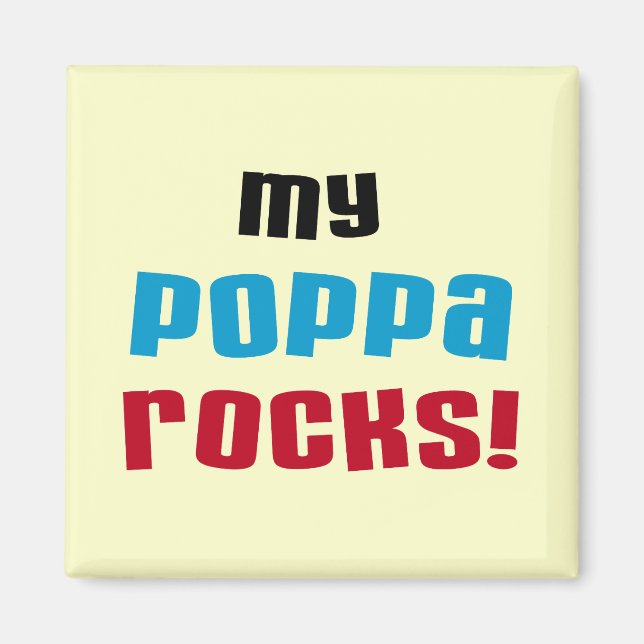 Mina Poppa Sten Tshirts och presenter Magnet (Framsidan)