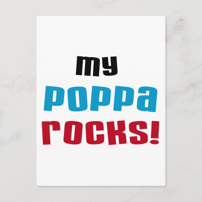 Mina Poppa Sten Tshirts och presenter Vykort (Framsida)
