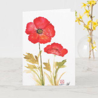 Mina poppies kort