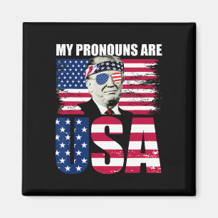Mina pronomen är Usa Donald Trump Patriotiska 4:e Magnet