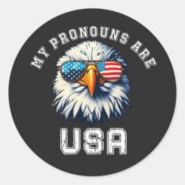 Mina pronomen är USA Runt Klistermärke