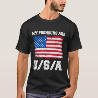 Mina pronouns är USA, 4:e juli amerikanskt ord T Shirt