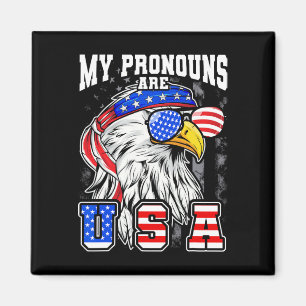 Mina pronouns är USA Eagle American Funny 4th of J Magnet