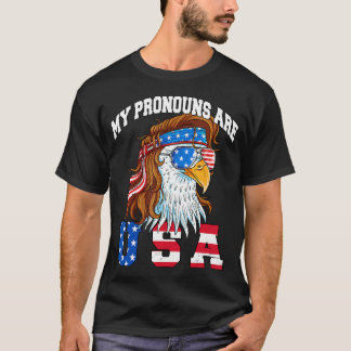 Mina pronouns är USA Eagle American Funny 4th of J T Shirt