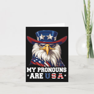 Mina pronouns är USA Funny Eagle 4 juli Amerika Kort