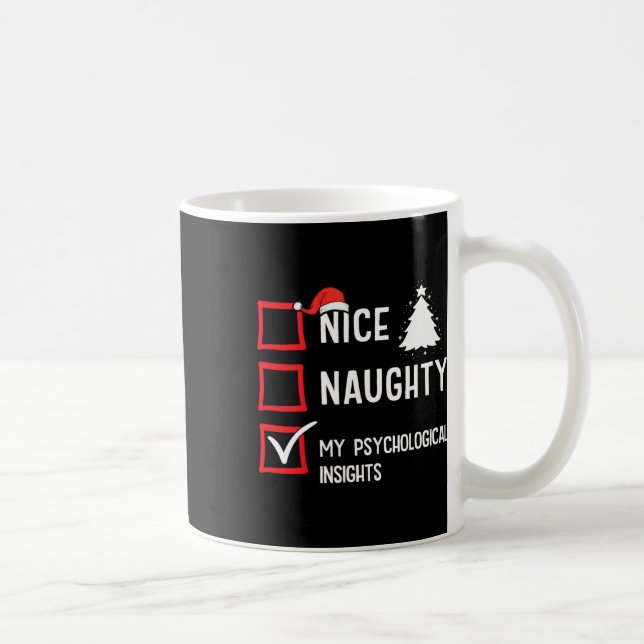 Mina psykologiska insikter Nice Naughty jul P Kaffemugg (Höger)