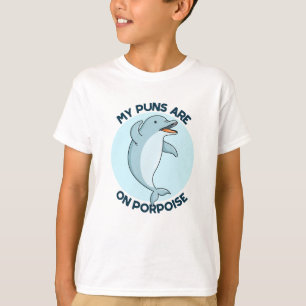 Mina pungar ligger på porpoise, en fin, dvs. t shirt