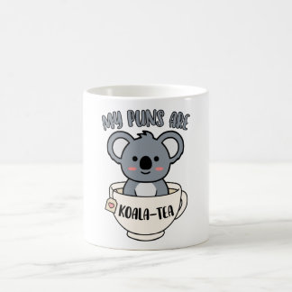 Mina puns är Koala Tea Funny Cute Koala Bear Pun Kaffemugg