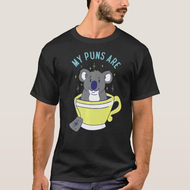 Mina puns är Koala Tea Herbivore Koala Bear T Shirt (Framsida)