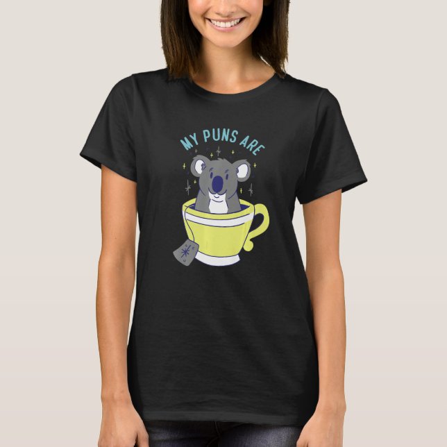 Mina puns är Koala Tea Herbivore Koala Bear T Shirt (Framsida)