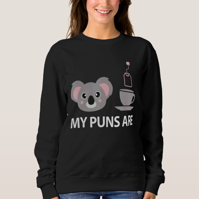 Mina puns är Koala Tea Pun Koala Bear Animal 3 T Shirt (Framsida)
