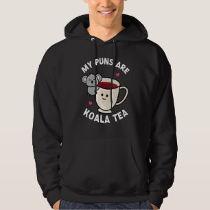 Mina puns är Koala Tea Pun Koala Bear Animal 4 Hoodie