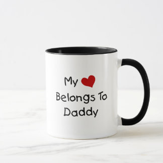 Mina Red Heart-Tillhör till pappa Mugg