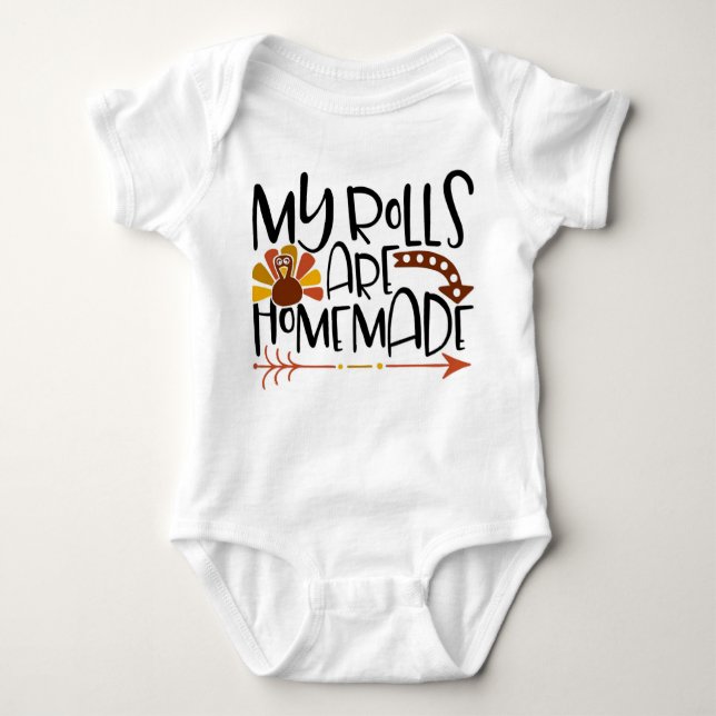 Mina roller är Homemade Baby Thanksgiving T Shirt (Framsida)