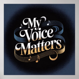 Mina röstfrågor: en gyllene bekräftelse poster