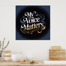 Mina röstfrågor: en gyllene bekräftelse poster