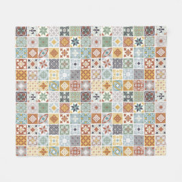 Mina rötter - Medelhavsbrickor Fleecefilt