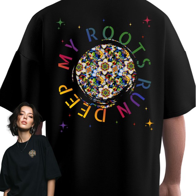 Mina rötter Springa Deep, en mexikansk folkart som T Shirt (Skapare uppladdad)