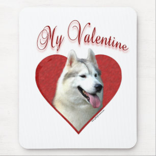 Mina Siberian husky Valentine: Kärlek Huskies Musmatta