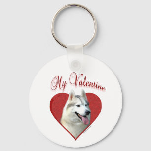 Mina Siberian husky Valentine: Kärlek Huskies Nyckelring