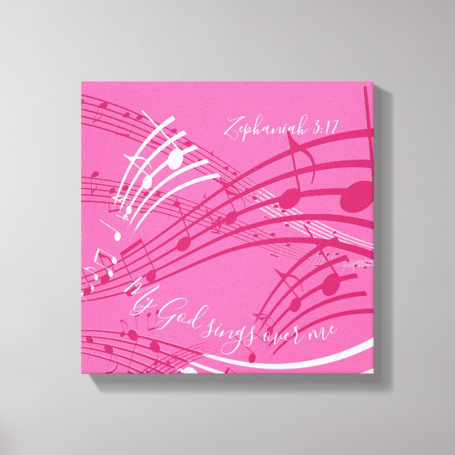 Mina Sjungor över mig Zephaniah 3:17 ROSA Music Canvastryck (Framsida)