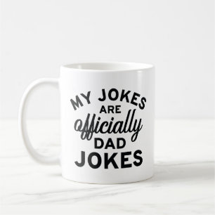 Mina skämt är officiellt pappaskämt kaffemugg