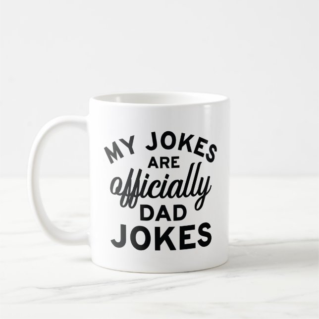 Mina skämt är officiellt pappaskämt kaffemugg (Vänster)