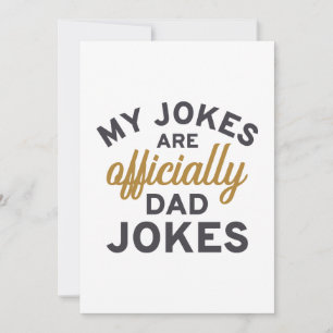 Mina skämt är officiellt pappaskämt tack kort